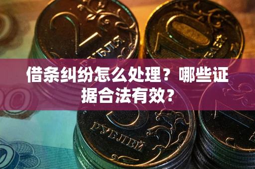 武汉借条纠纷怎么处理?哪些证据合法有效? 武汉借条纠纷怎么处理?哪些证据合法有效?